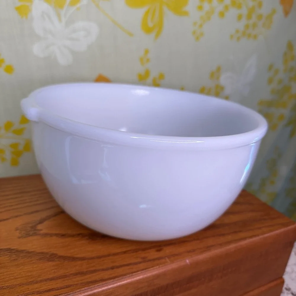 Vintage Sunbeam Mixmaster White Milk Glass Mixing Bowl 9 Inch Large Replacement